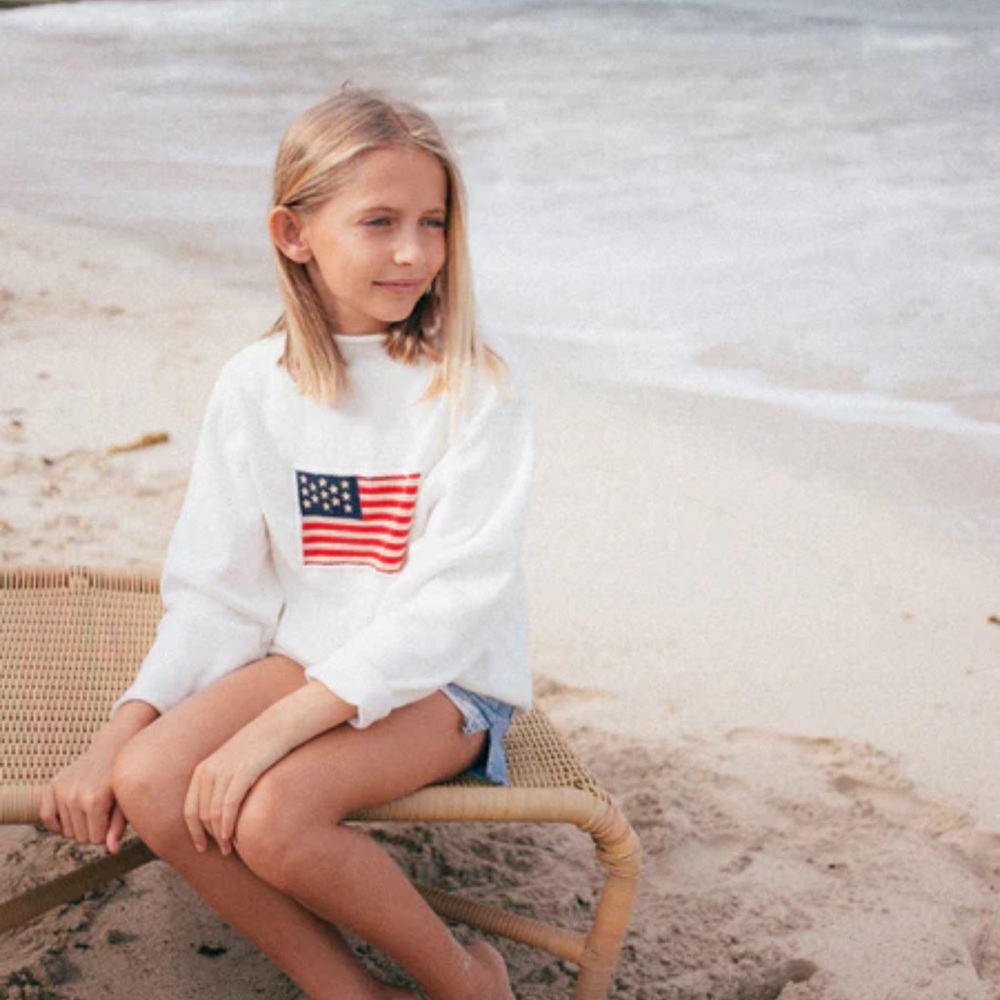 Tuckernuck White Knit Crew Sweater